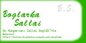 boglarka sallai business card